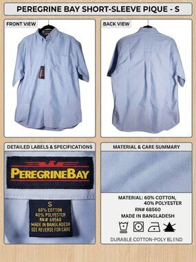 PEREGRINE BAY SHORT-SLEEVE PIQUE - S